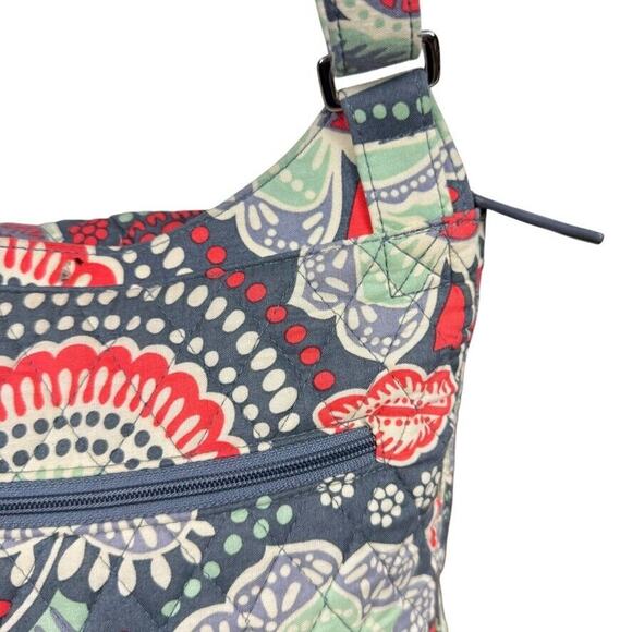 Vera Bradley Nomadic Floral Quilted Crossbody Purse Handbag Shoulder Bag Gray - Picture 8 of 16